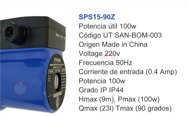 PRESURIZADORA ITALTEC 100W SPS15-90Z - Imagen 3