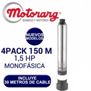 BOMBA SUMERGIBLE 4 PACK150-1.50HP 220V C/30M CABLE