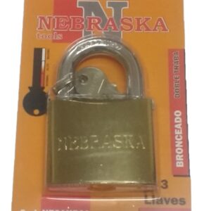 CANDADO NEBRASKA BRONCEADO 60 -NECAHB60-