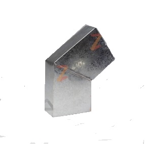 CODO VERTICAL CHAPA RECT.5X10 A 45ºDER