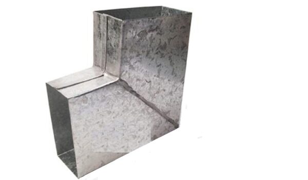 CODO VERTICAL CHAPA RECT.5X10 A 90ºDER.
