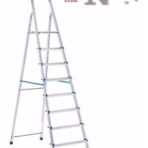 ESCALERA HOGAR 8 ESCALONES ALUMINIO 1.62 MT NEEH08