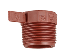 IPS TAPON MACHO PVC ROJO 1.1/2(38)