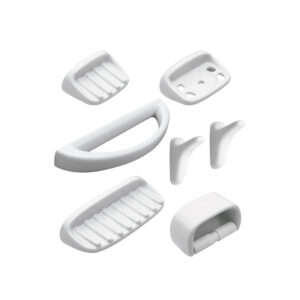 JUEGO ACCESORIOS 7 PIEZAS COMPACTO BLANCO FERRUM-AJE7B