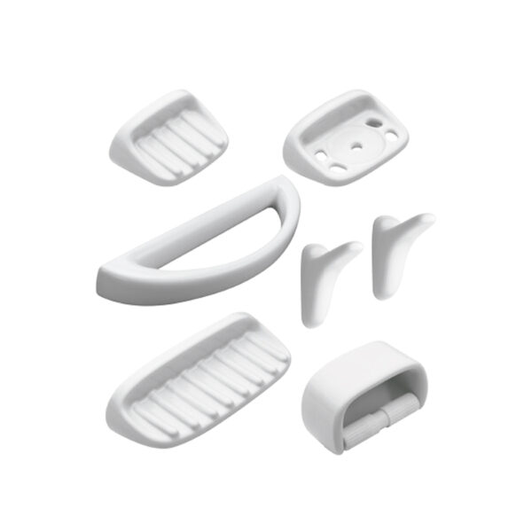 JUEGO ACCESORIOS 7 PIEZAS COMPACTO BLANCO FERRUM-AJE7B