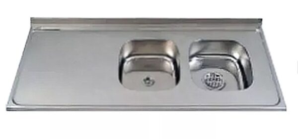 MESADA ACERO ARIEL 1.40X0.62 B/DOBLE DER