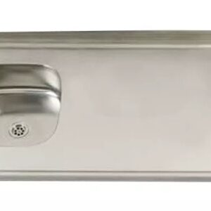 MESADA ACERO ARIEL 1.20X0.62 B/SIMP.IZQ.