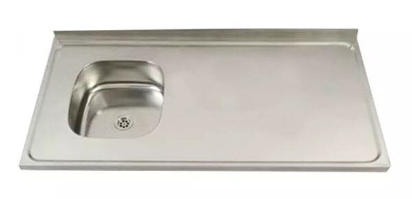 MESADA ACERO ARIEL 1.20X0.62 B/SIMP.IZQ.