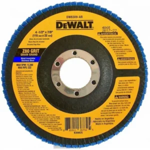 DISCO FLAP DEWALT ZIRCONIO 115MM GR-80