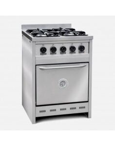 COCINA TST ACERO INOX C/HORNO MULTIGAS 60X60