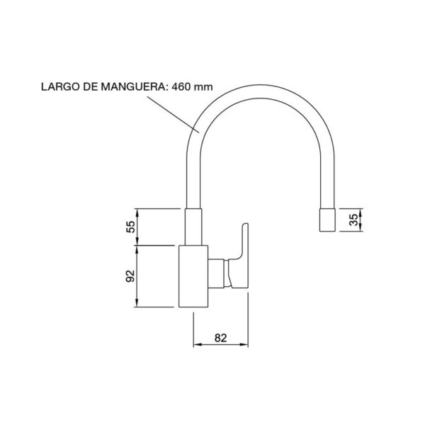JUEGO MESADA MONOCOMANDO LIN.COLOR AZUL 20-170 - Imagen 3