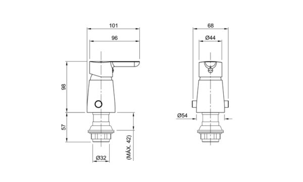 BIDET MONOCOMANDO ADRA 70-203 - Imagen 2