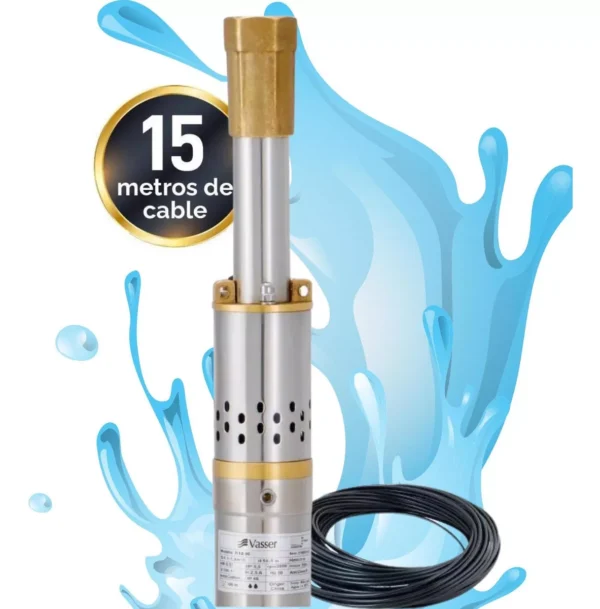 BOMBA SUMERGIBLE VASSER BT2-50 *2'* C/25MTS CABLE
