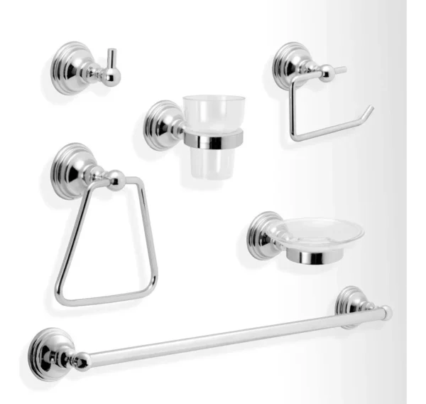 KIT ACCESORIOS MYTHO X 6 PIEZAS CROMO-CROMO