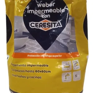 ADHESIVO WEBER GRIS IMPERM. X 5 KG