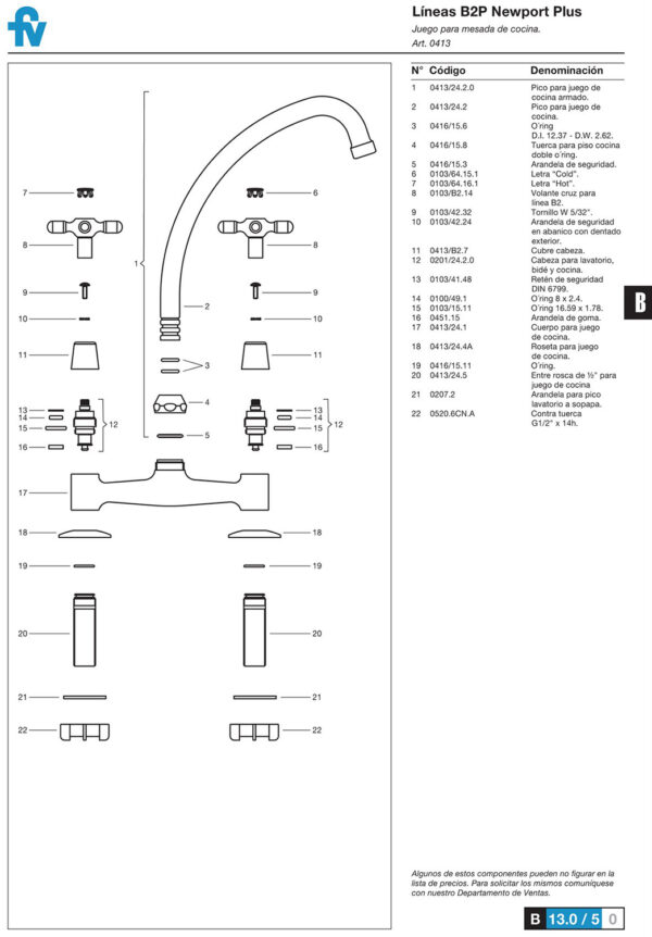 JGO MESADA FV PLUS NEWPORT CR.413/B2P - Imagen 3