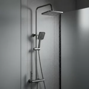 COLUMNA DE DUCHA CON TECLAS SATINADA SHOWER SET