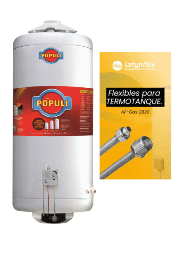 Termotanque Ecotermo 70Lts +  Flexible Listo para Conectar!!