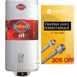 Termotanque Ecotermo 70Lts + 20%OFF en Flexible Listo para Conectar!!