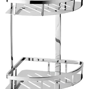 ORGANIZADOR ESQUINERO DOBLE ESTANTE ACERO INOXIDABLE FW234-2606 CROMADO