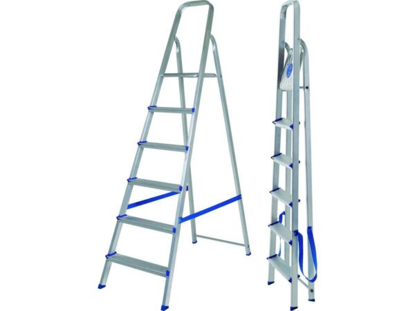 ESCALERA HOGAR 6 ESCALONES ALUMINIO 1.28 MT NEEH06 - Imagen 3