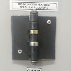 BISAGRA MUNICION 75X75MM S/AGUJ.H? PULID. 6410