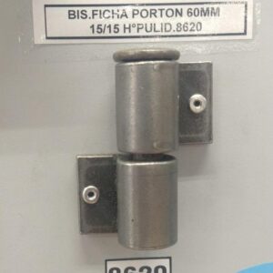 BISAGRA FICHA PORTÓN 60MM 15/15 H? PULID. 8620
