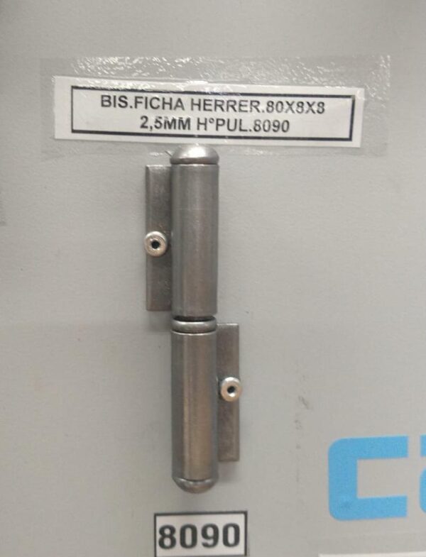 BISAGRA FICHA HERRER. 80X8X8 2,5MM H?PUL. 8090