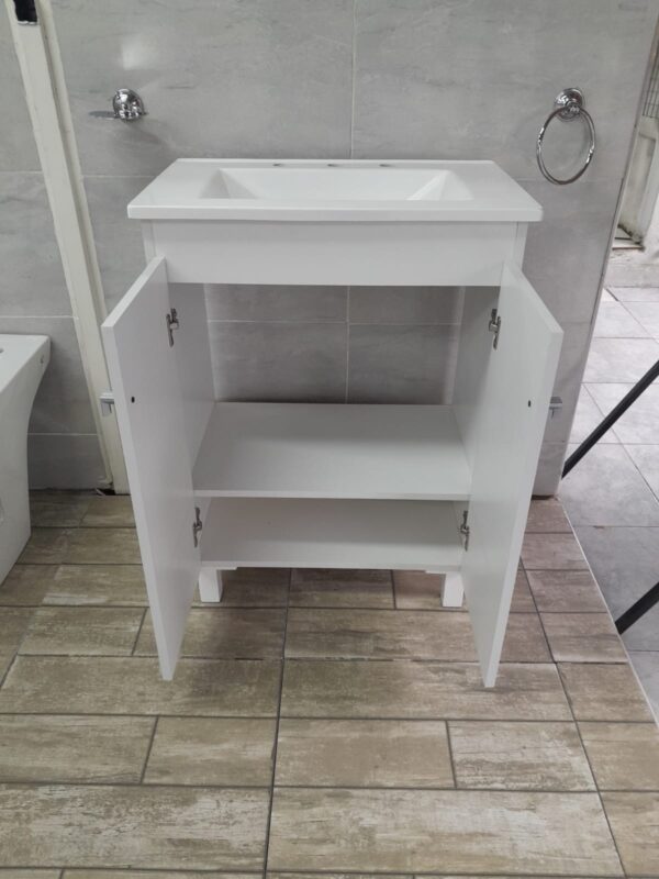 VANITORY LOFT COMUN BCO. 60CM C/MESADA 3AGJ - Imagen 2