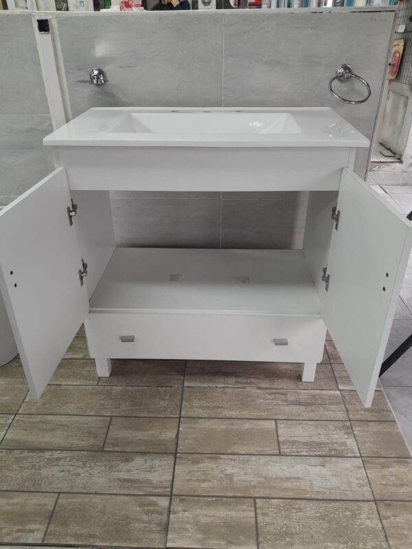 VANITORY LOFT PRACT.BCO. 80CM C/MESADA 3AGJ - Imagen 2