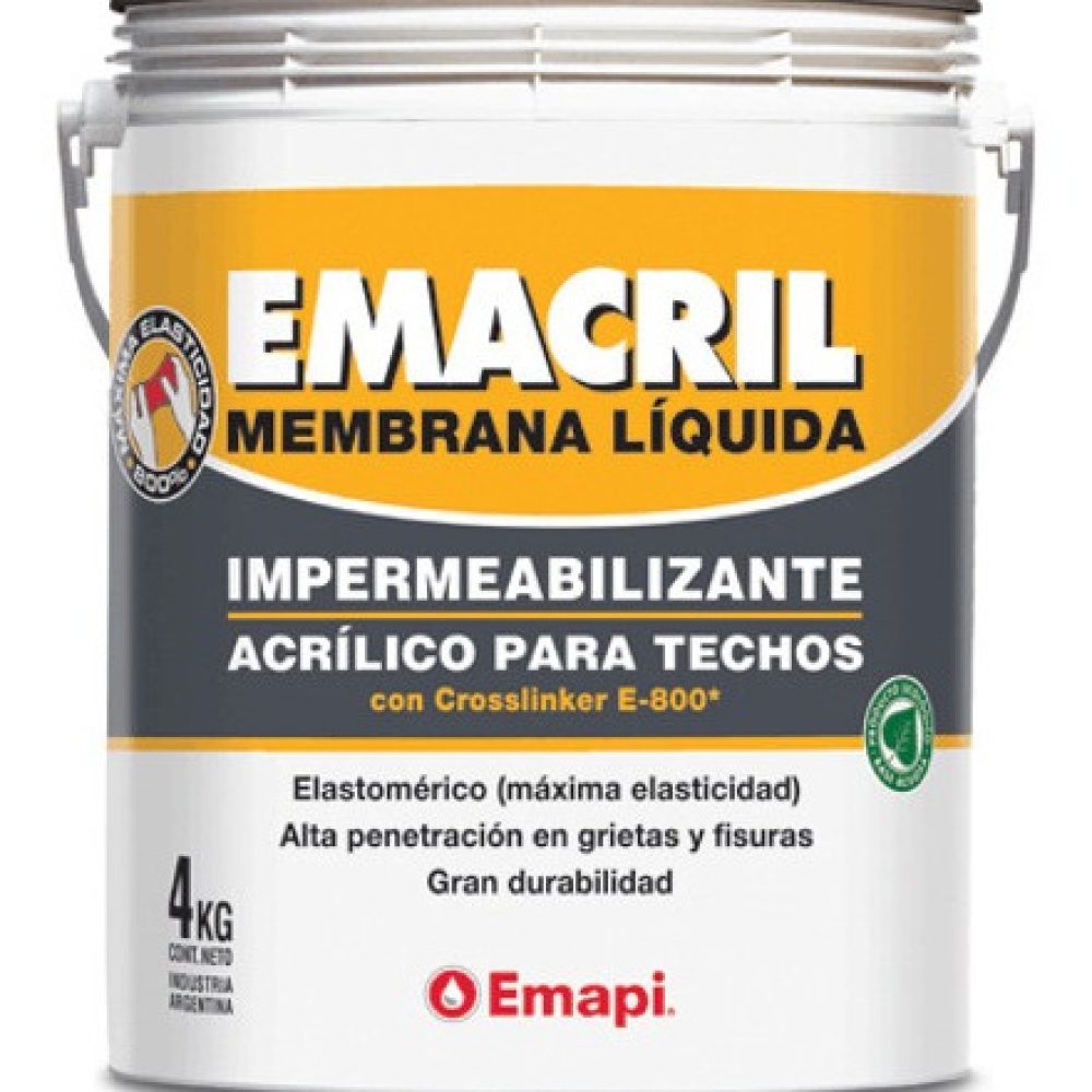 membrana liquida emacril 4 kg rojo teja