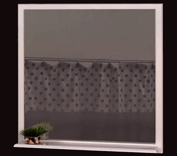 ESPEJO LOFT BCO C/REPISA FIJA 60X60 CM
