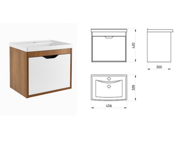 VANITORY COLGAR C/MES. 1AG. TRAFUL COLOR JT103-BD - Imagen 2