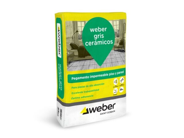 ADHESIVO WEBER GRIS IMPERM.BOLSA 25K X