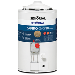 TERMOTANQUE SEÑORIAL ZAFIRO ALTA RECUPERACION 30 LTS MULTIGAS